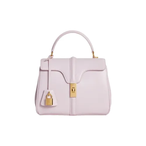 CELINE Сатин Телячья кожа Сумка через плечо Сумка Маленькая Женская Розовая