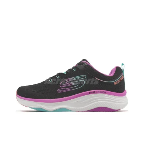 Skechers D'lux Fitness Новый Moxie Амортизация Износостойкие Низкие Кроссовки для Бега Женские Черные
