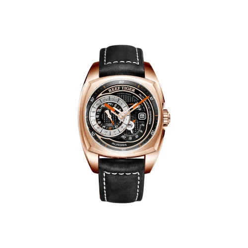 REEF TIGER Механические Мужские Часы 44мм*44мм*11,5мм Черный