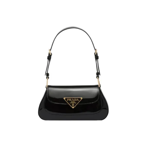 PRADA Лакокожая Сумка через плечо Женская Черная