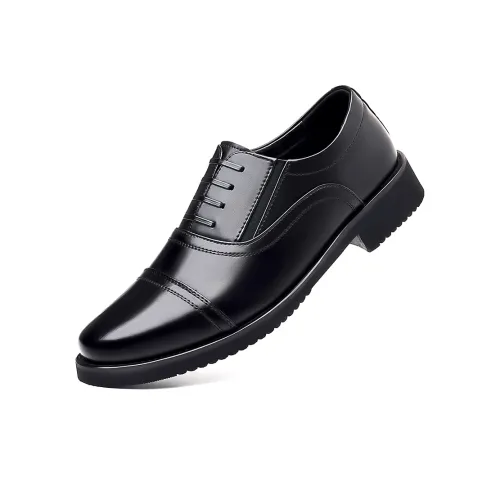 EGCHI Повседневные кожаные туфли MID Топ Черный мужской