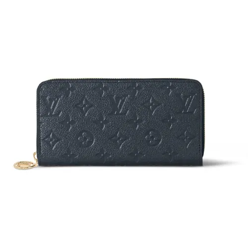 LOUIS VUITTON Zippy Кошелек из коровьей кожи стандартный женский морской синий