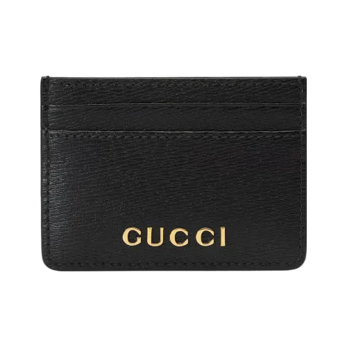 GUCCI Кожа Держатель для карт Стандартный Женский Черный