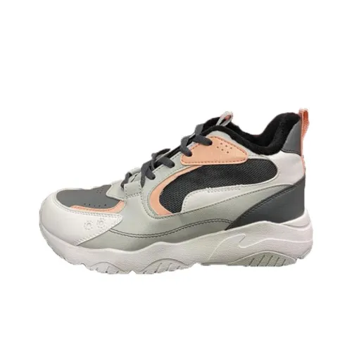 LINING Амортизация Износостойкие Низкие Кроссовки для Бега Женские Серый Черный Белый