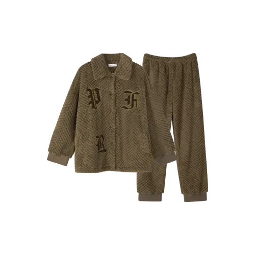 Same Language Женские, Мокко Зеленый Женские Пижамные комплекты