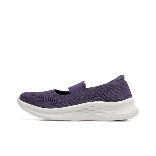 Mulinsen Амортизация Отводящий влагу Увеличение высоты Легкий Дышащий Низкий Топ Повседневный Женский Фиолетовый