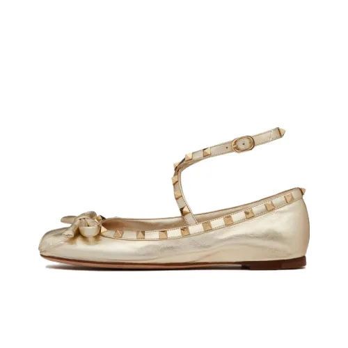 Valentino Rockstud Женские повседневные туфли Платина Женские
