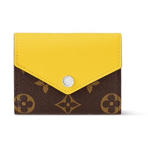 LOUIS VUITTON Холст и кожа Кошелек Стандартный Женский Коричневый и Желтый