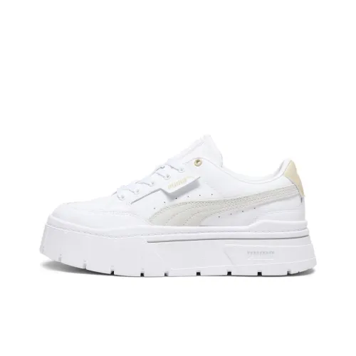 PUMA MAYZE STACK Wns Амортизация Низкие Кроссовки для скейтбординга Женские Белые Бежевые