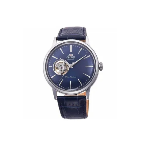ORIENT Автоматический Механический Механизм Кожаный Ремешок Часы 40,5*12мм Мужские Часы Синий Циферблат RA AG0005L10B