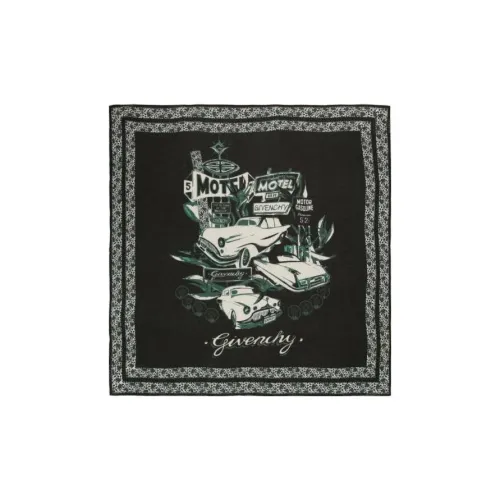GIVENCHY Шелковые шарфы Мужской Черный