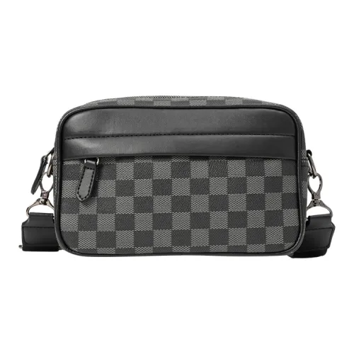 ALNI BITTON Сумка через плечо из ПУ (полиуретана) кожа стандартная мужская черная зеленая серая