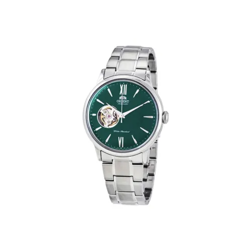 ORIENT Автоматический Механический Механизм Нержавеющая Сталь Ремешок Часы Мужские Зеленый Циферблат