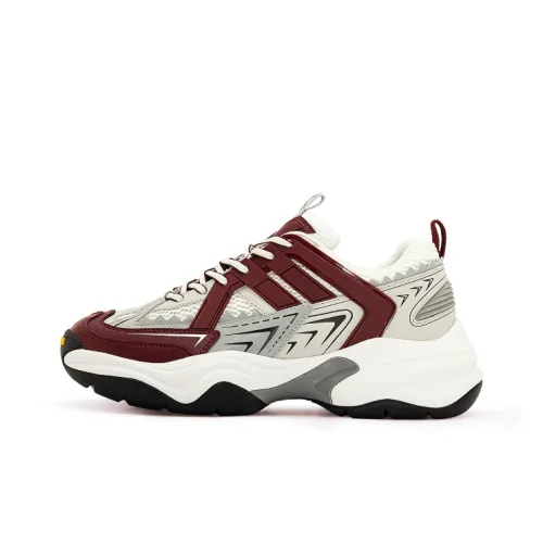 VILNEX Низкий топ толстая подошва кроссовки унисекс бордовый