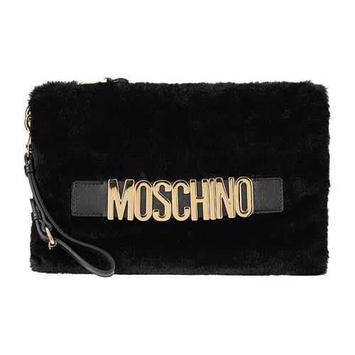 MOSCHINO Полиэстер Клатч Стандартный Женский Черный