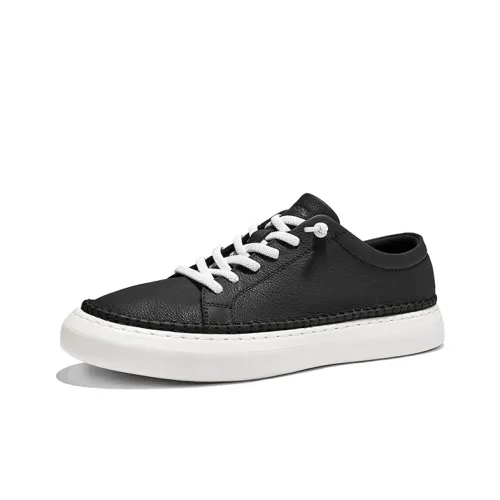 Hautton Устойчивые к истиранию низкие кроссовки для скейтбординга Мужские Черные