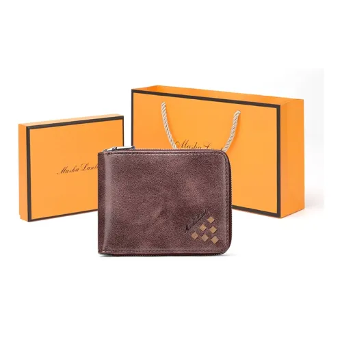 MashaLanti Синтетическая кожа Кошелек для монет держатель для карт кошелек обычный мужской винтажный кофе