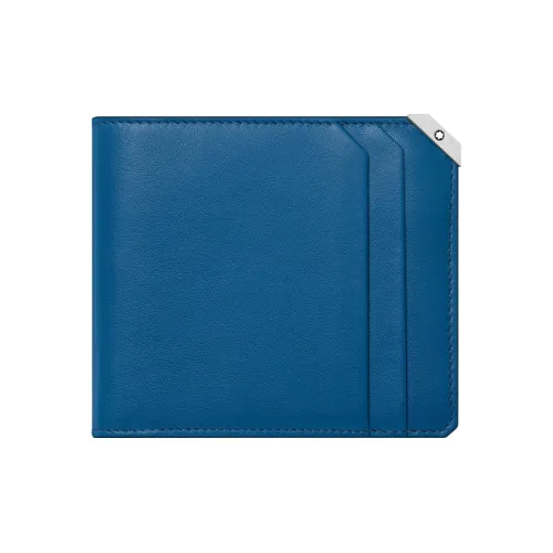 MONTBLANC Full Зернистая кожа коровы Кошелек Женские Кобальтовый синий