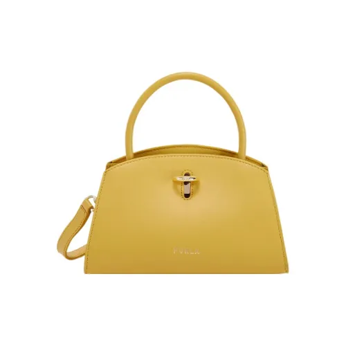 Furla Телячья кожа Тоут Сумка Сумка для покупок Портативная Сумка через плечо Мини Женская Honeys Желтая