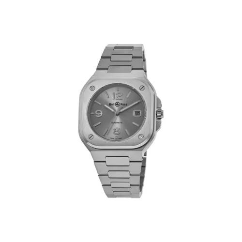 Bell & Ross Автоматический Механический Часы для Мужчин 40 мм Серебряные
