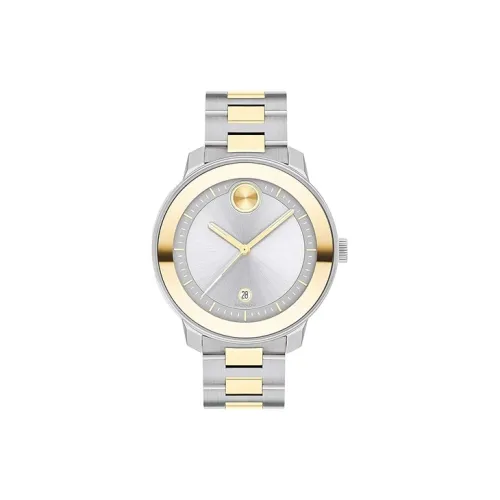 MOVADO Кварцевый механизм Женские часы 38 мм Серебристый циферблат Корпус из нержавеющей стали Ремешок из нержавеющей стали