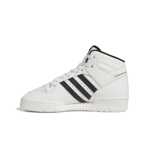 Adidas Originals Rivalry Slip Resistant Abrasion Resistant High Top Скейтборд Кроссовки Унисекс Белый Черный