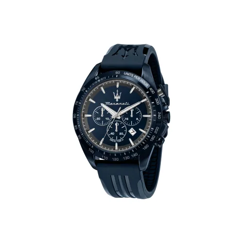 Maserati Наручные часы Кварцевый механизм TPU Ремешок 45 мм Синий циферблат Мужские часы R8871612042