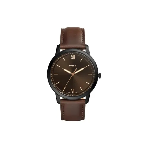 FOSSIL Neutra Collection Кварцевые Мужские Наручные Часы Кожаный Ремешок 44 мм Коричневый Циферблат Часов Мужские Часы