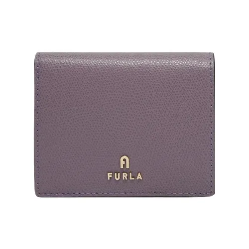 Furla Текстурированный кожаный кошелек маленький женский фиолетовый