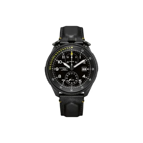 HAMILTON Автоматический Механический Механизм Мужские Часы 46 мм Черный