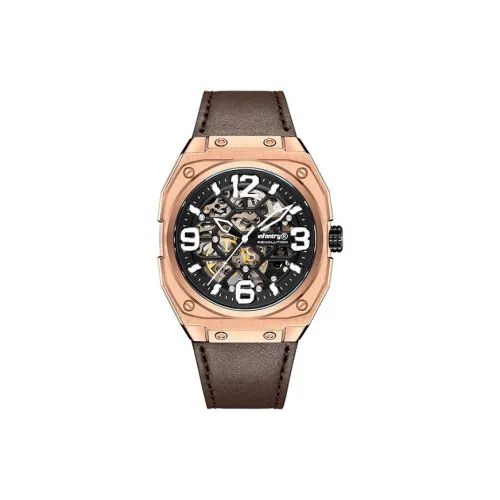 INFANTRY Pioneer Series Автоматический Механический Механизм Часы Мужские Черный Циферблат XF0001