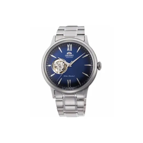 ORIENT Автоматический Механический Механизм Нержавеющая Сталь Ремешок Часы Мужские Синий Циферблат RA AG0028L10B