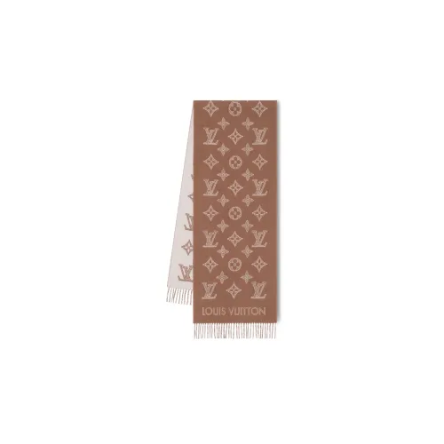 LOUIS VUITTON Monogram SHADOW Вязаные шарфы Мужской Коричневый