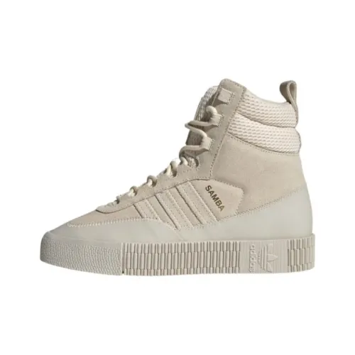 Adidas Originals Sambarose Амортизация Износостойкие Высокие Кроссовки для скейтбординга Женские Бежевые