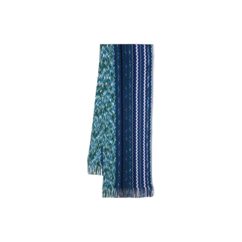 MISSONI Вязаные шарфы Мужской Синий Коричневый