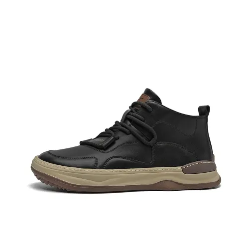 SEPTWOLVES Водонепроницаемый Амортизация Увеличение Высоты MID Топ Скейтборд Кроссовки Мужские