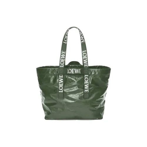 LOEWE Сумка Tote из коровьей кожи Сумка для покупок Сумка через плечо Сумка обычная Мужская Темно-зеленая