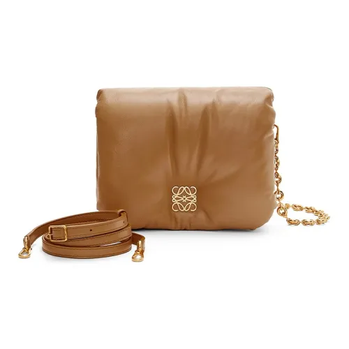 LOEWE Goya Яркая Наппа Овчина Сумка Сумка через плечо Сумка через плечо Женская Цвет дубовый Коричневый