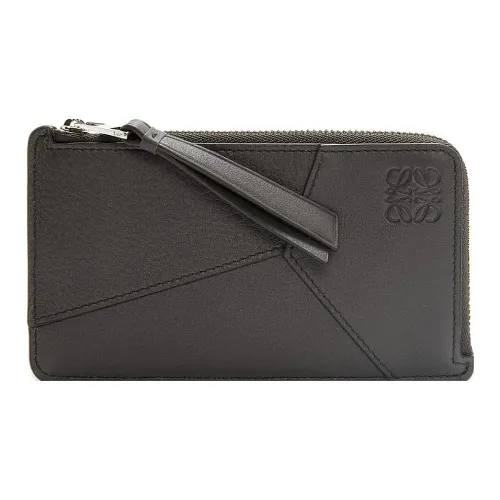 LOEWE Пазл Коровья кожа Держатель для карт Стандартный Мужской Темно-серый