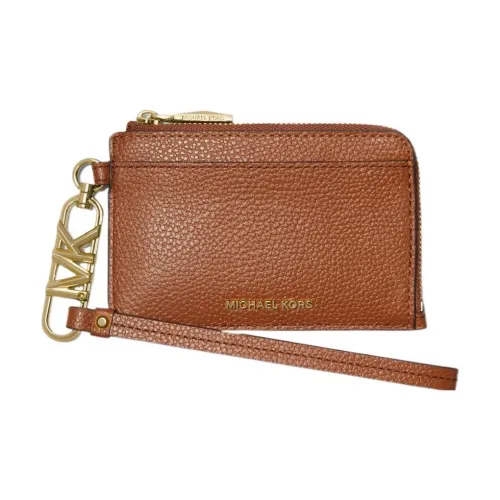 MICHAEL KORS Кошелек из коровьей кожи держатель для карт маленький женский коричневый