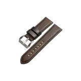 Резной ремешок, пряжка, темно-коричневая кожа