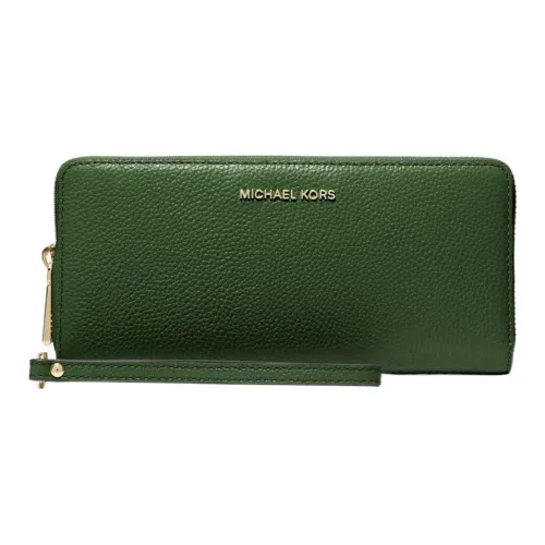 MICHAEL KORS Wristlets Зернистая кожа личи кожа кошелек обычный женский Amazon зеленый