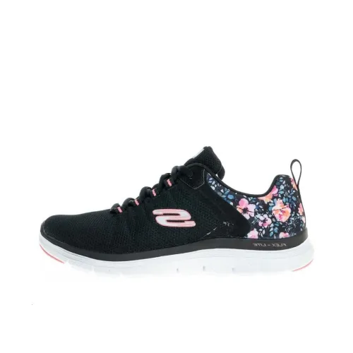 Skechers Flex Appeal 4,0 Амортизация Износостойкие Низкие Кроссовки для Бега Женские Черные