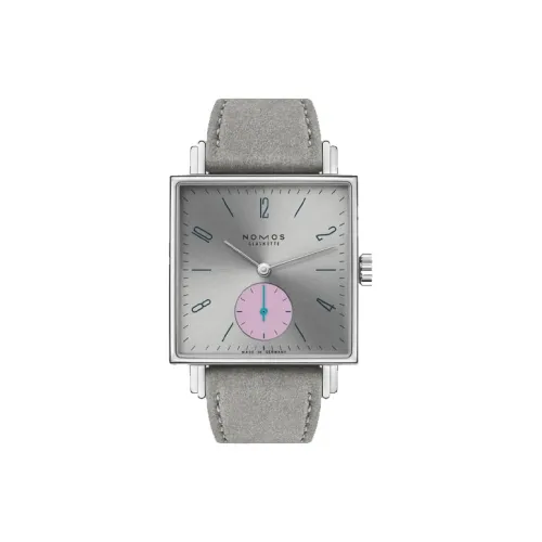 NOMOS Ручной завод женский серый циферблат корпус из нержавеющей стали бархатный ремешок