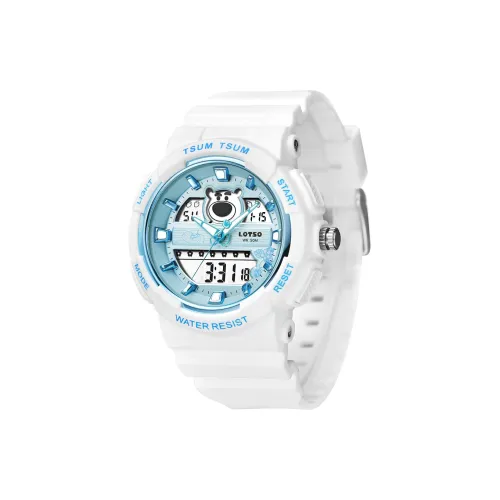 Disney Лотсо Электронный механизм TPU Ремешок Часы Унисекс Синий циферблат