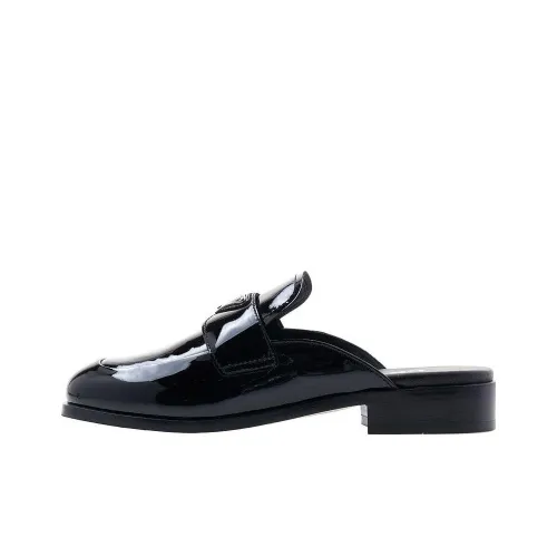 PRADA Резиновая подошва Домашние тапочки Женские Черный