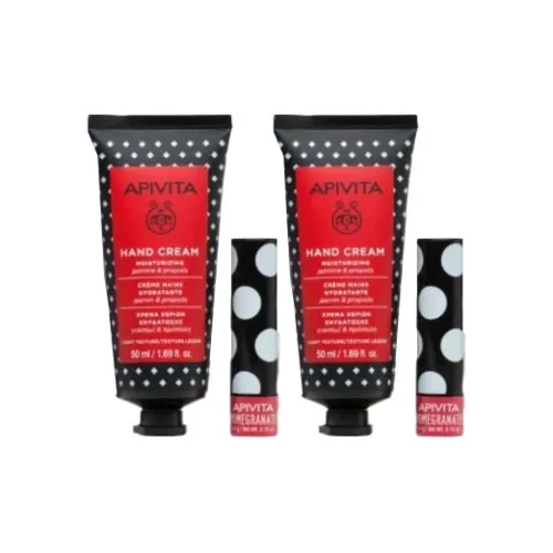 APIVITA Жасмин Propolis Крем для рук + Гранатовый бальзам для губ Набор *2* 50 мл + 4 г*2
