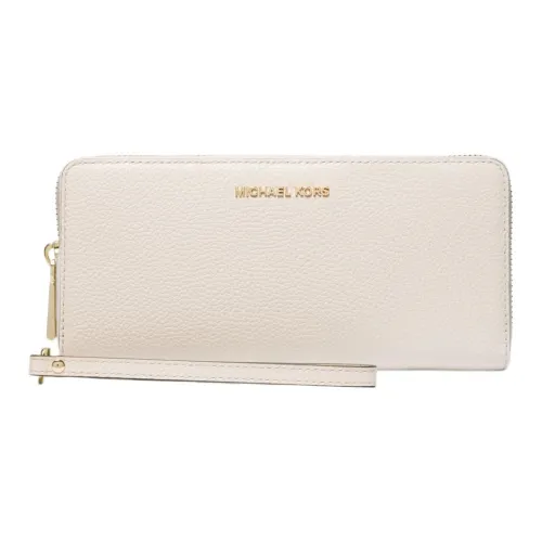 MICHAEL KORS Wristlets Зернистая кожа личи кожа кошелек обычный женский светлый крем