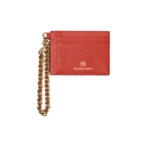 MICHAEL KORS Зернистая текстура кожа кожа кошелек держатель для карт маленький женский земля бамбук