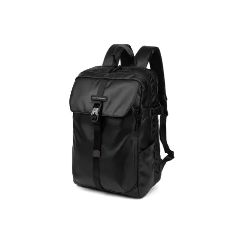 FAIRWHALE ПУ (полиуретан) Рюкзак Большой Мужской Черный